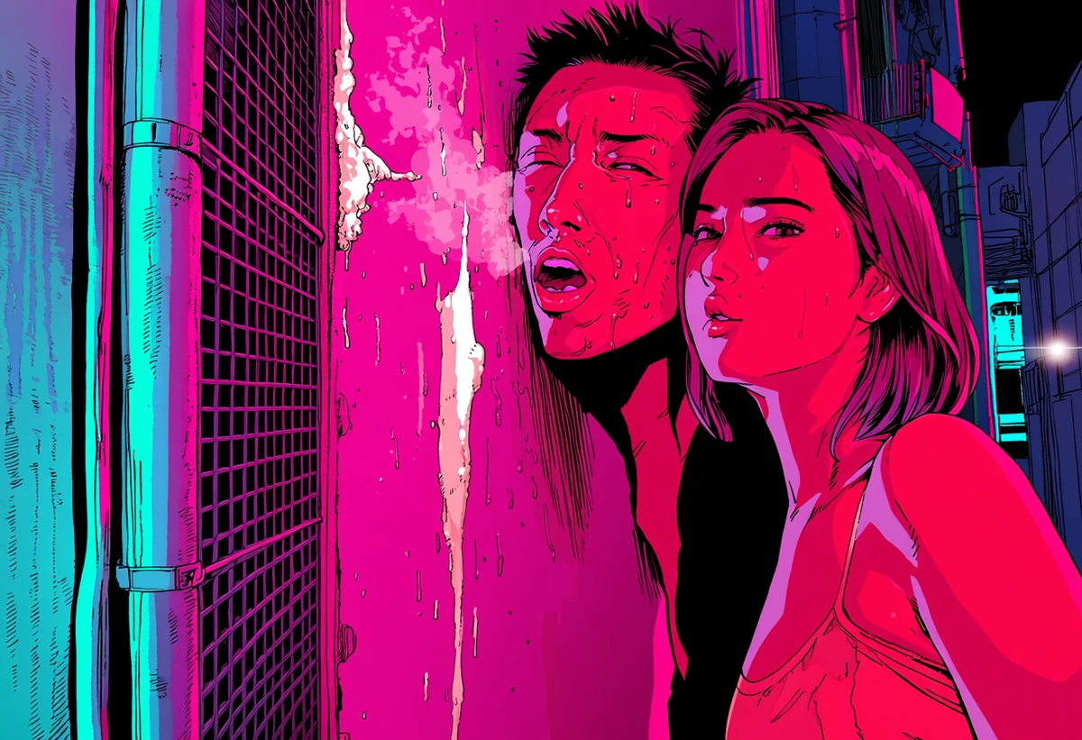 Neon Alley Kiss